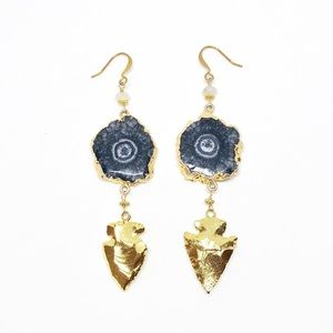 Druzy Arrowhead Earrings